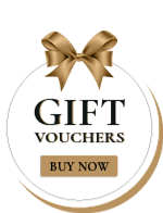 Elegant gift voucher promotion with gold ribbon.